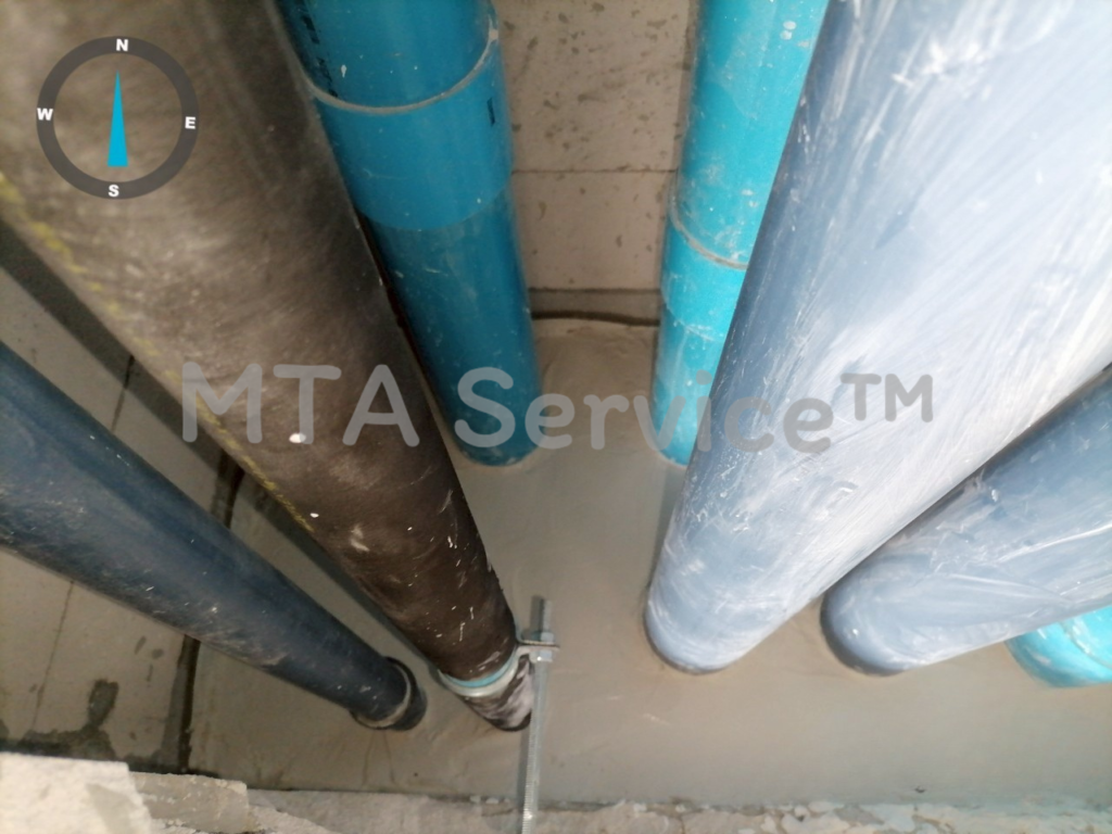 ภาพเปรียบเทียบก่อนและหลังการติดตั้งวัสดุกันไฟลาม BOSTIK FP370, FP340 และ Rockwool ในช่องชาร์ป